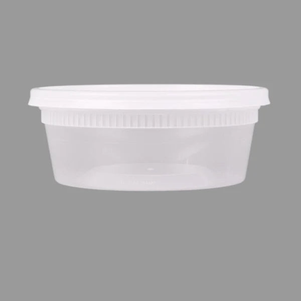 8 oz Microwavable Soup Deli Containers with Lids 240 pcs