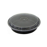 16 oz Round Black Container with Lid 150 pcs/case $24.99