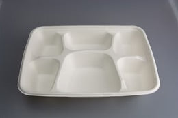 6 Compartment Biodegradable Deep Meal Tray [300 Pack] $75.99