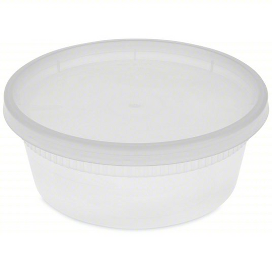 8 oz Microwavable Soup Deli Containers with Lids 240 pcs