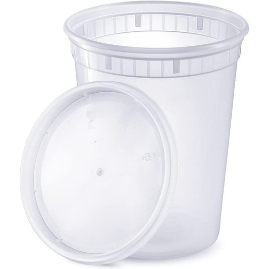32 oz Microwavable Deli Containers with Lids 240 pcs $48.99
