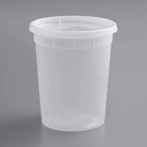 32 oz Microwavable Deli Containers with Lids 240 pcs $47.99