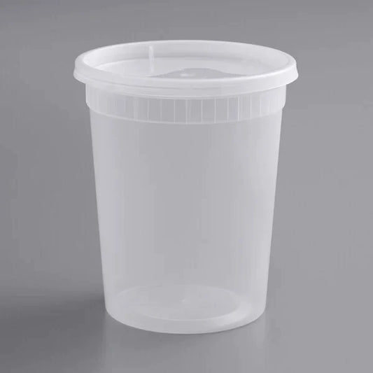 32 oz Microwavable Deli Containers with Lids 240 pcs $47.99